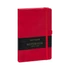 Keménytáblás notesz vonalas krémszínű lapokkal leszorító gumiszalaggal Red 130x210mm, Presco